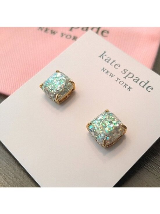 kate spade Jewelry - Kate Spade New York Mini Square Studs Earrings Opal